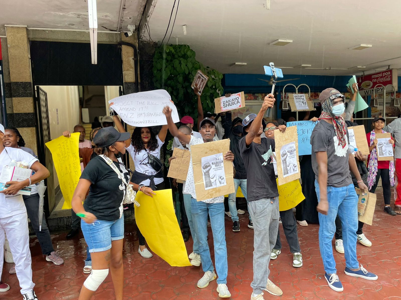 Anti-Finance Bill protests kick off in Mombasa despite rains
