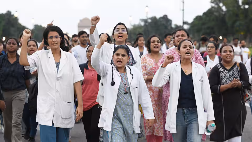 Indian doctors on strike over rape and murder of colleague