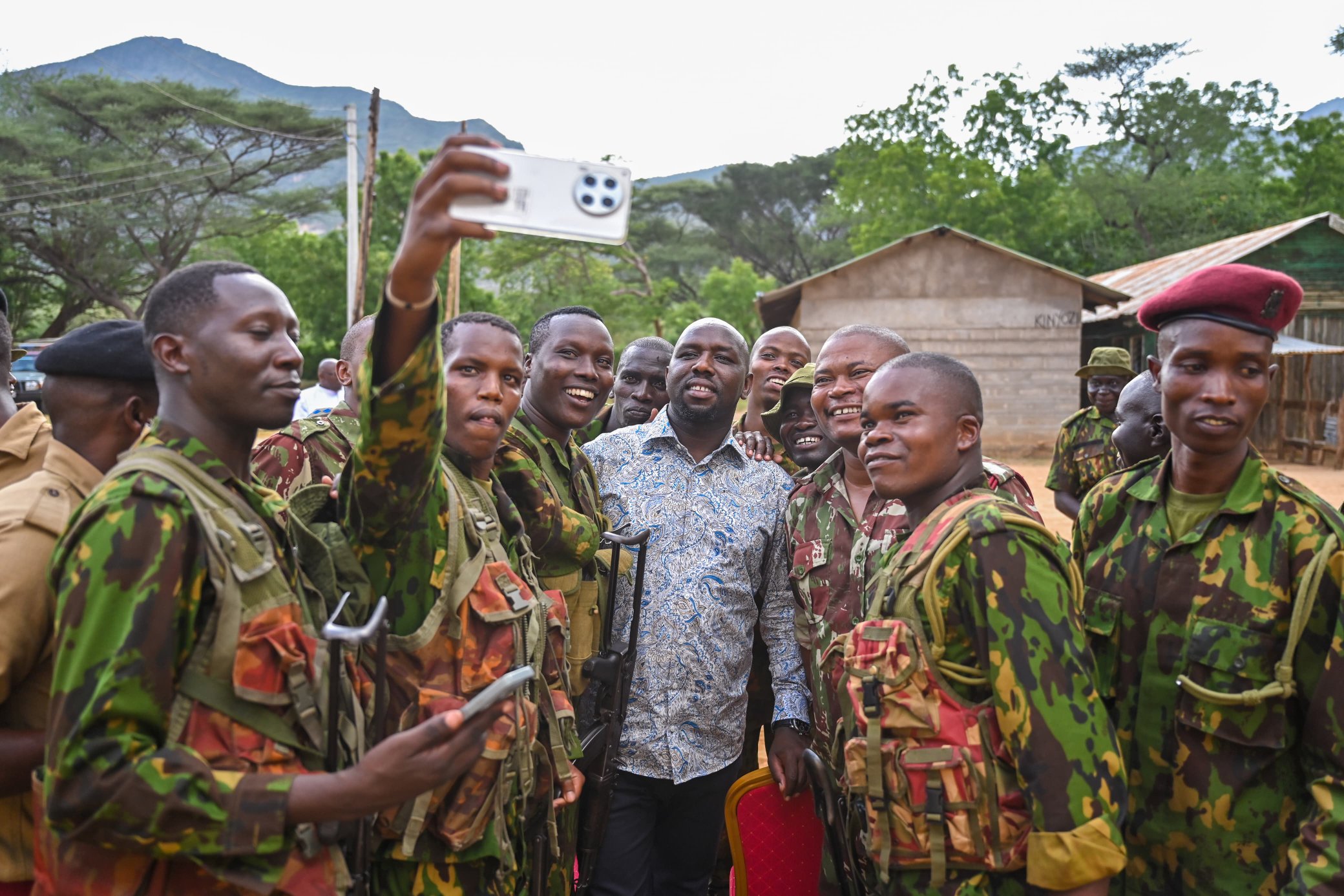 Murkomen makes Christmas visit to security units in Kerio Valley