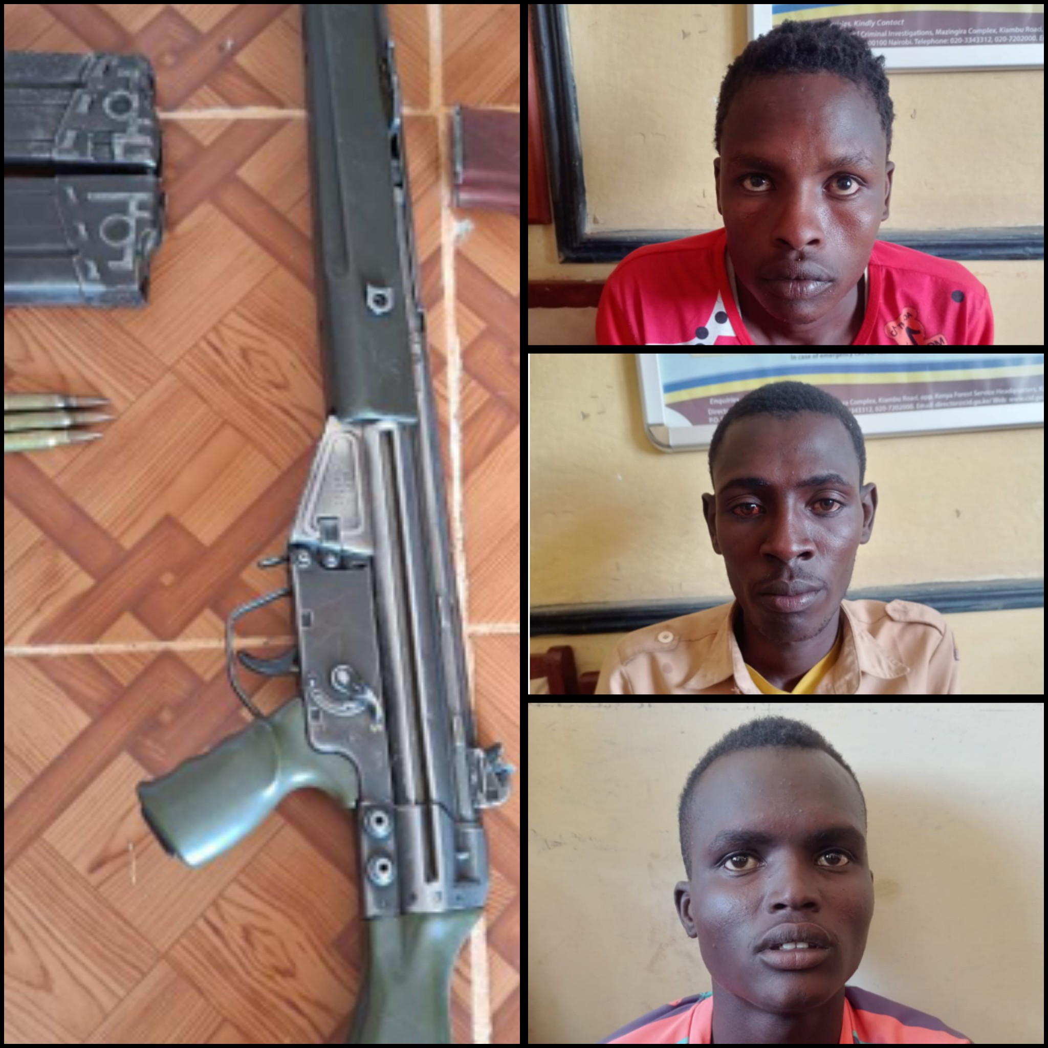 DCI agents recover G3 rifle, arrest 3 robbery suspects in Samburu