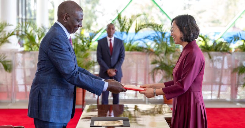 New Chinese Ambassador to Kenya Guo Haiyan Presents Credentials to President Ruto