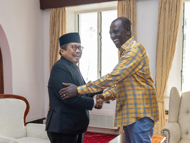 President Ruto bids farewell to outgoing Indonesian Ambassador Saripudin