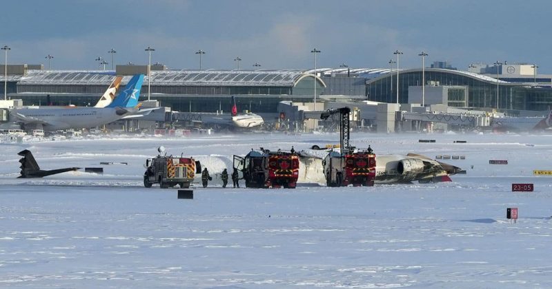 All passengers and crew survive plane crash at Toronto airport