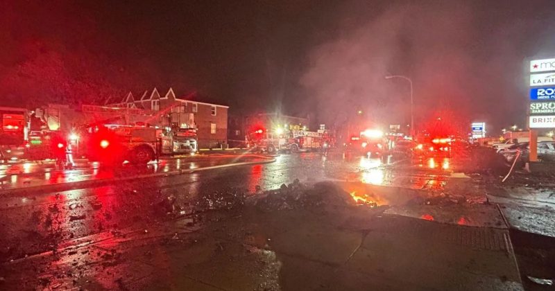 Medical jet with six aboard crashes into Philadelphia neighbourhood
