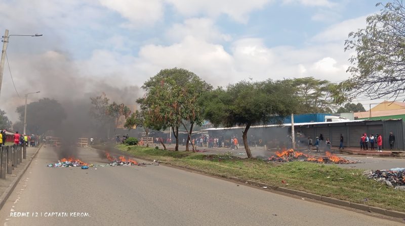Jogoo road paralysed as Traders protest Uhuru market demolition