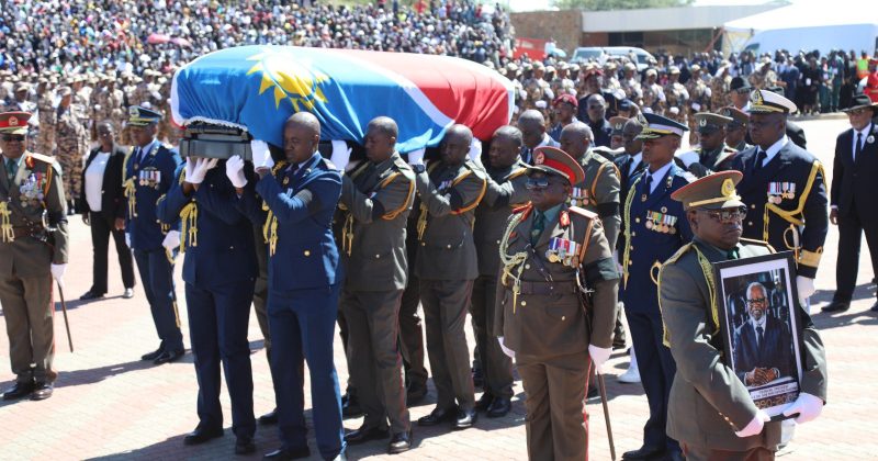 Namibia’s founding leader Sam Nujoma laid to rest in a military funeral
