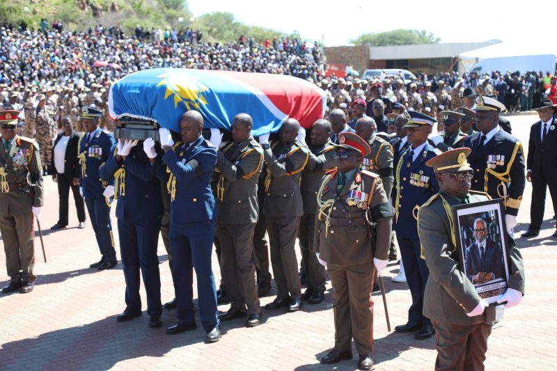 Namibia’s founding leader Sam Nujoma laid to rest in a military funeral