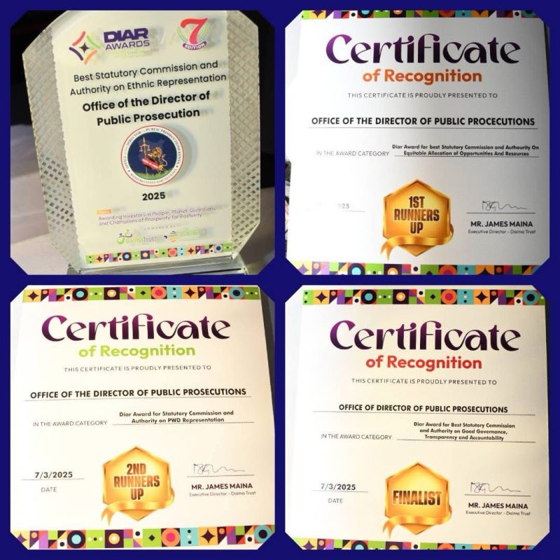 ODPP wins four awards at 2025 DIAR gala