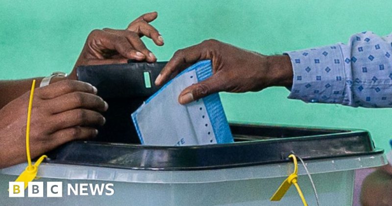 Coup leader seeks win in first vote since Gabon army takeover