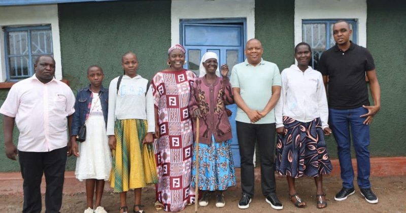 Smiles for partially blind granny in Homabay as she is gifted a brand new house