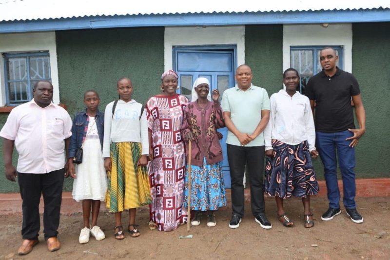Smiles for partially blind granny in Homabay as she is gifted a brand new house