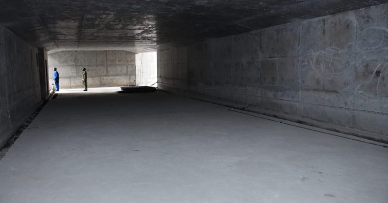 Sh2bn Green Park underpass at busy city intersection 88pc complete