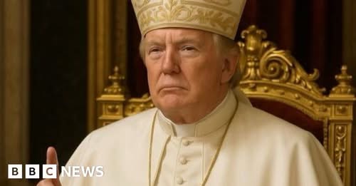 Trump criticised after posting AI image of himself as Pope