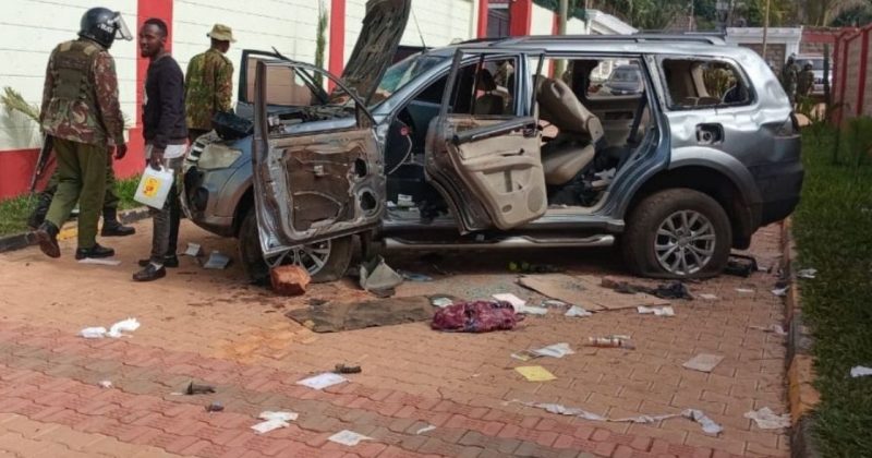 Drama as Trans Nzoia residents protest, vandalize EACC, DCI vehicles over Natembeya home raid