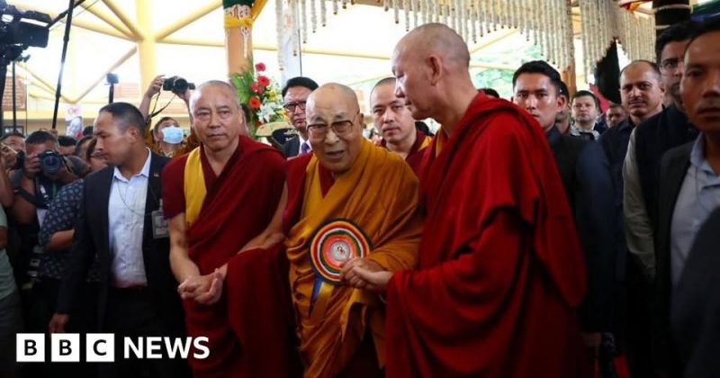 Thousands turn out to mark Dalai Lama’s 90 birthday