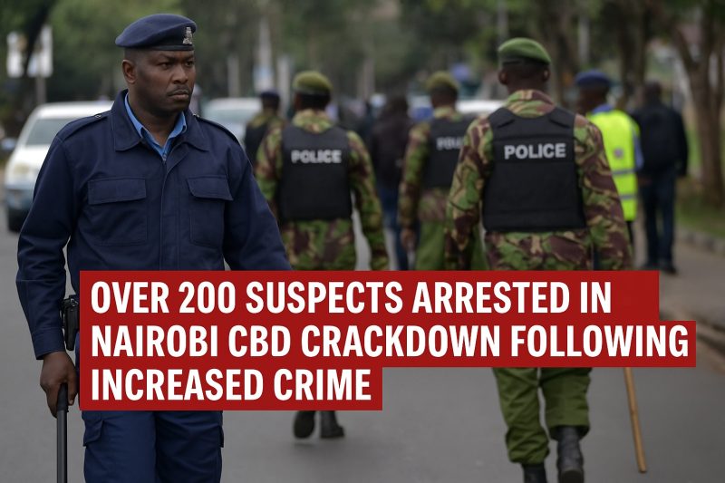 Over 200 Suspects Arrested in Nairobi CBD Crackdown Following Increased Crime