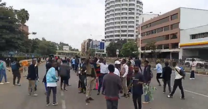 Police fire teargas to disperse UoN medical students protesting missing marks