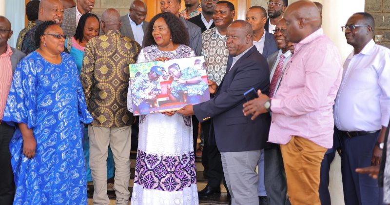 Matiangi leads Gusii delegation to pay condolence visit to Ida Odinga