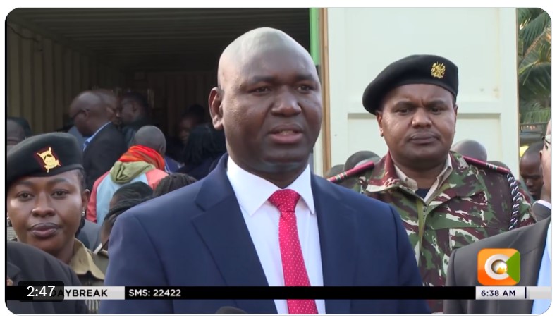 PS Bitok opens exam containers in Kibra, assures of readiness for KJSEA, KCSE, and KPSEA