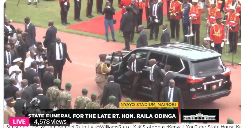 LIVE: Leaders arrive at Nyayo Stadium for Raila’s State Funeral
