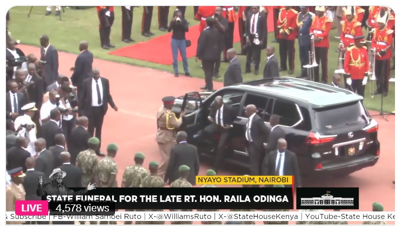 LIVE: Leaders arrive at Nyayo Stadium for Raila’s State Funeral