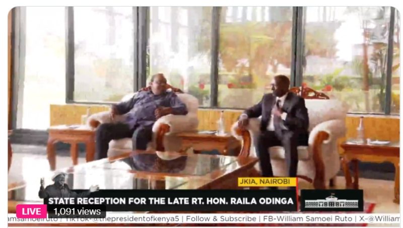 LIVE: President Ruto leads State Reception of Raila Odinga’s body at JKIA
