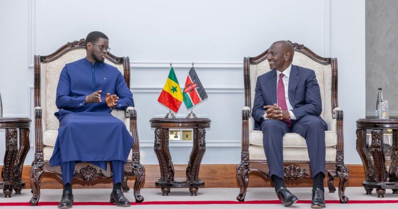 Faye meets Ruto at State House Nairobi as part of Official Visit to Kenya