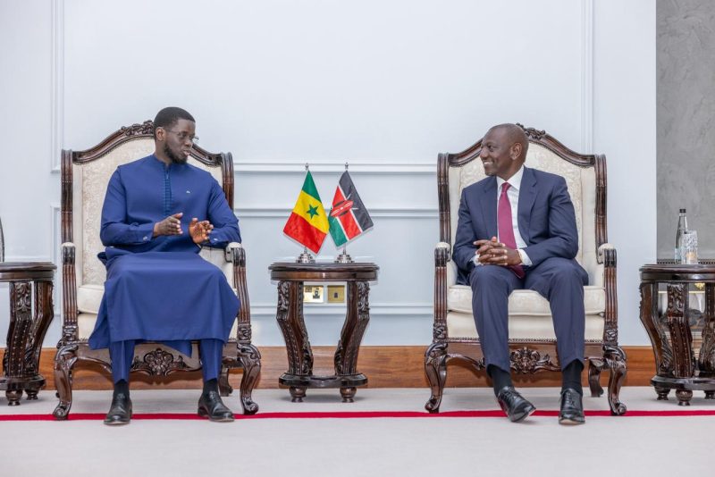 Faye meets Ruto at State House Nairobi as part of Official Visit to Kenya