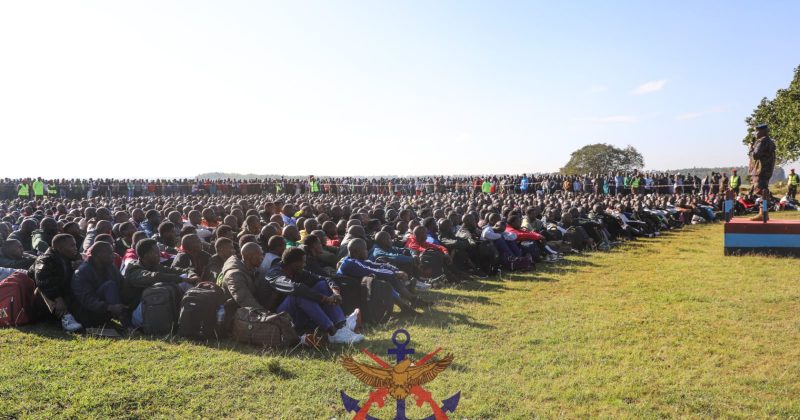 KDF receives new recruits at training base in Eldoret