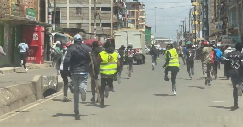 Police Fire Teargas as Rival Factions Clash Outside Kariobangi Church During Gachagua Visit