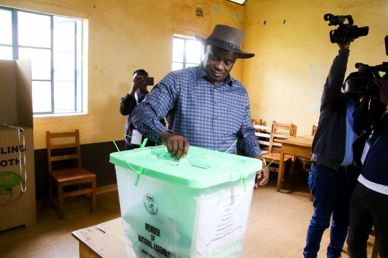 Muturi Votes in Mbeere North, Assures No Goons at Polling Stations