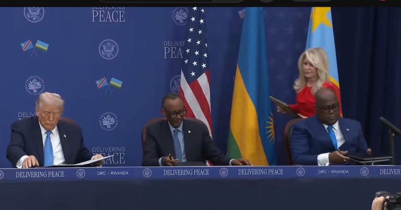 Trump witnesses signing of peace deal between leaders of DR Congo and Rwanda