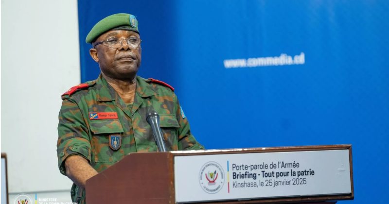 DRC suspends military spokesperson over anti-Tutsi remarks on state TV