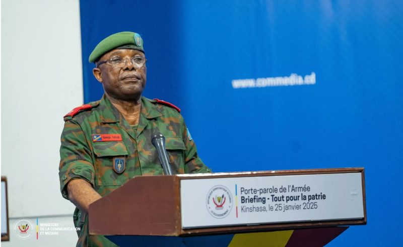 DRC suspends military spokesperson over anti-Tutsi remarks on state TV