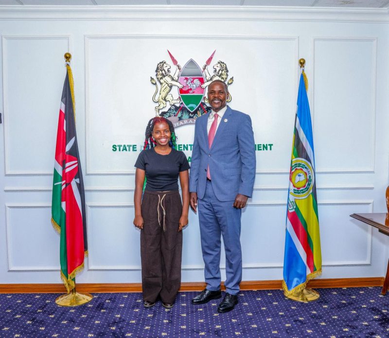 Environment PS hosts Truphena Muthoni to support trip to Brazil