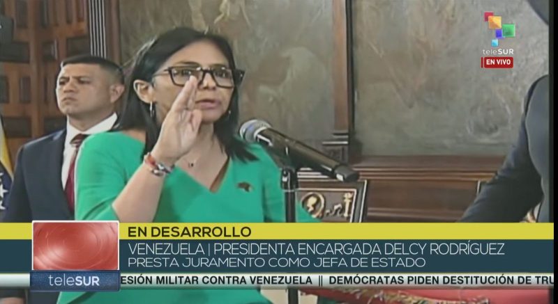 Rodríguez praises Maduro and his wife as ‘heroes’ during swearing-in ceremony