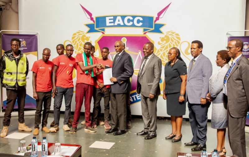 Youth group submits anti-corruption petition to EACC after Eldoret-to-Nairobi walk