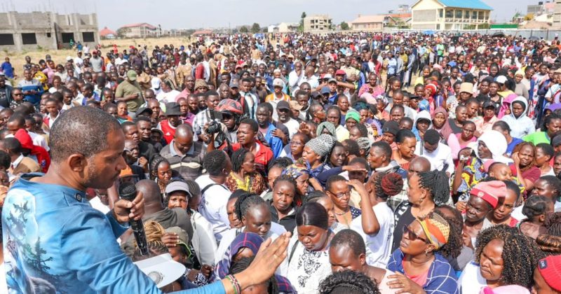 Babu Owino draws huge crowd in Utawala over bursary drive