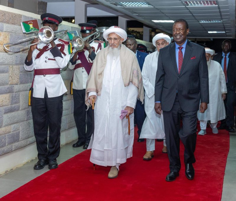 Mudavadi Welcomes Dawoodi Bohra Spiritual Leader to Kenya, Highlights Community Contributions