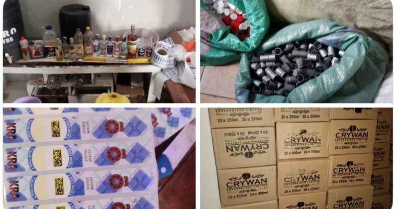 Murang’a Police Bust Major Illicit Alcohol Den in Abandoned Residential House