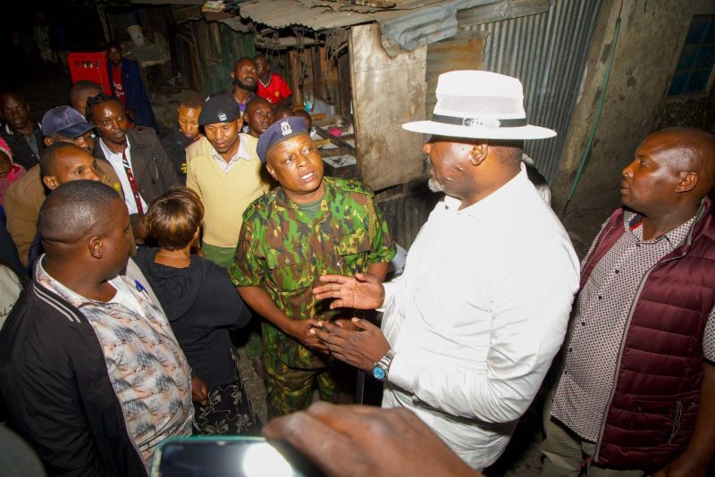 CS Ruku Visits Mukuru Kwa Reuben Fire Victims, Pledges Govt Support
