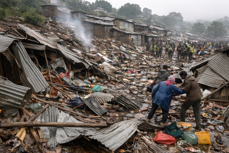 2 hurt after heavy rains collapse 50 houses in Kibagare slums