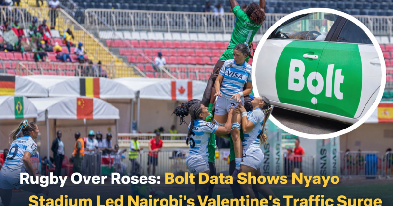 Rugby Over Roses: Bolt Data Shows Nyayo Stadium Led Nairobi’s Valentine’s Traffic Surge