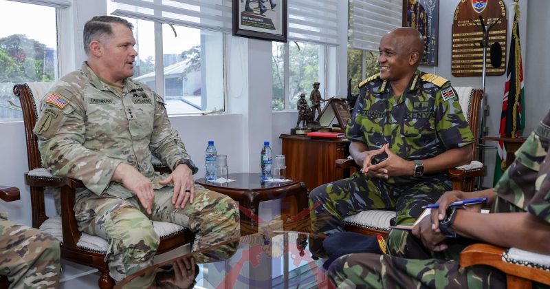 Gen Kahariri holds talks with US AFRICOM Deputy Commander on security threats