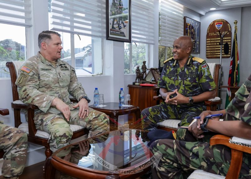 Gen Kahariri holds talks with US AFRICOM Deputy Commander on security threats