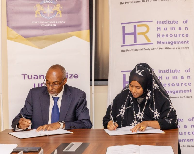 EACC, IHRM sign MoU to promote ethical HR practices and fight corruption