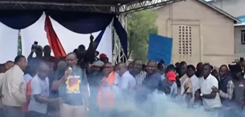 Teargas Causes Brief Chaos as Sifuna-Led Linda Mwananchi Rally kicks off in Kakamega