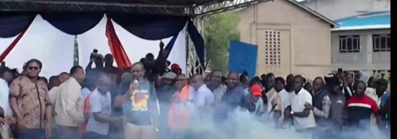 Teargas Causes Brief Chaos as Sifuna-Led Linda Mwananchi Rally kicks off in Kakamega