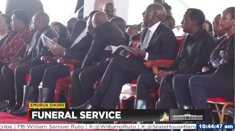 Spectacle of boots: Leaders in gumboots receive Ruto at Ng’eno funeral