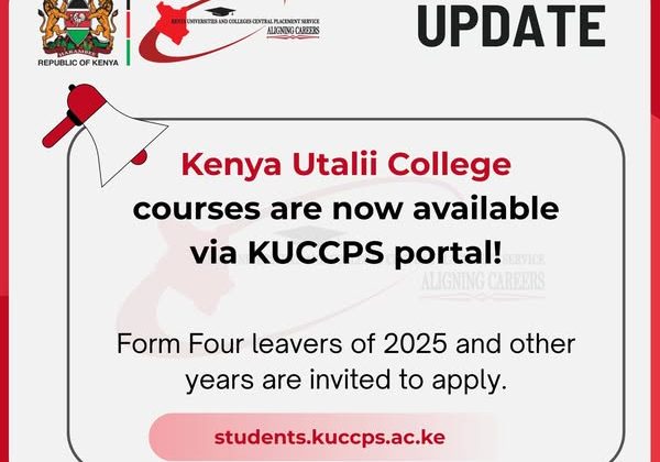 KUCCPS Opens Applications for Kenya Utalii College Hospitality and Tourism Courses